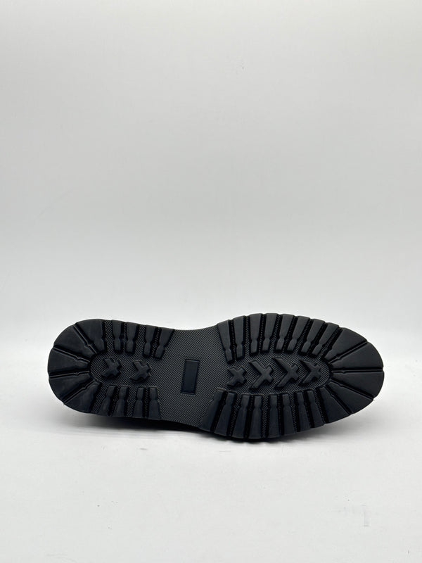 Dark Brown Leather Penny Loafer with Lug Sole