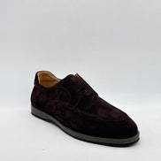 Dark Brown Suede Slip-On