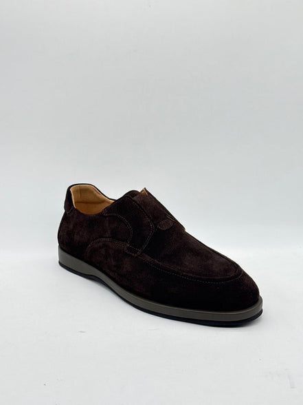 Dark Brown Suede Slip-On