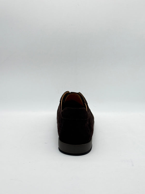 Dark Brown Suede Slip-On