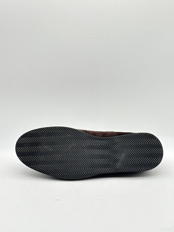 Dark Brown Suede Slip-On