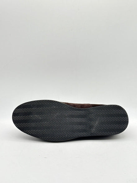 Dark Brown Suede Slip-On
