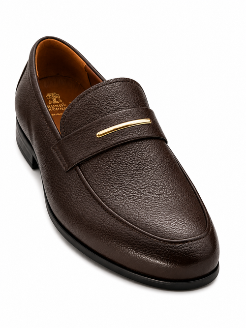 Luxury elegant leather loafers