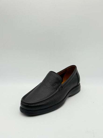 Fine-Grain Embossed Leather Slip-On Loafer
