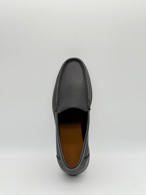 Fine-Grain Embossed Leather Slip-On Loafer