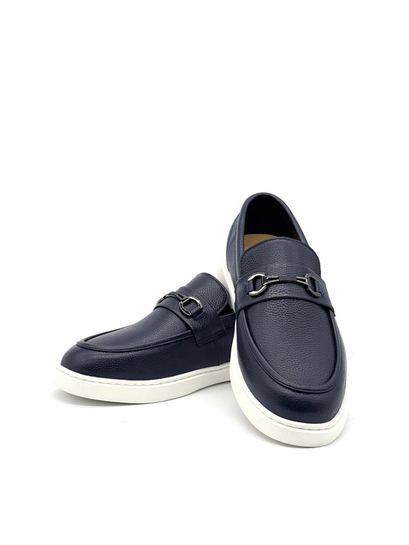 Horsebit Platform Loafer - Navy