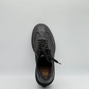 Leather & Fabric Panel Lug-Sole Sneaker