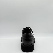 Leather & Fabric Panel Lug-Sole Sneaker