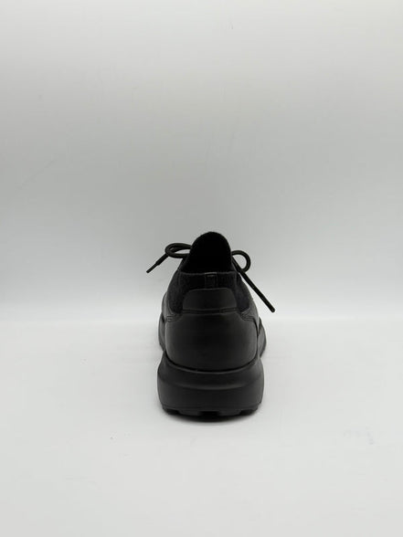 Leather & Knit Collar Runner Sneaker