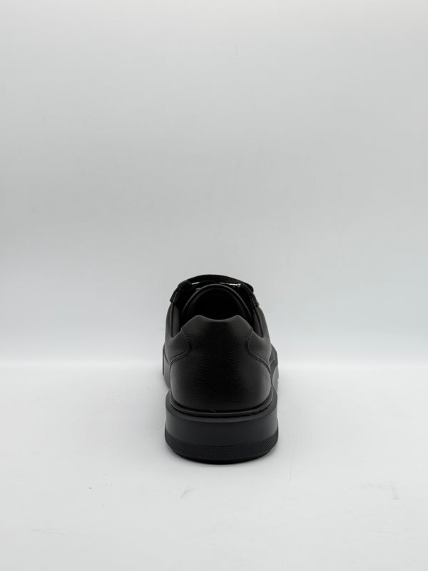 Leather & Mesh Panel Court Sneaker