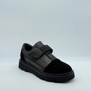 Leather & Suede Velcro Casual Shoe
