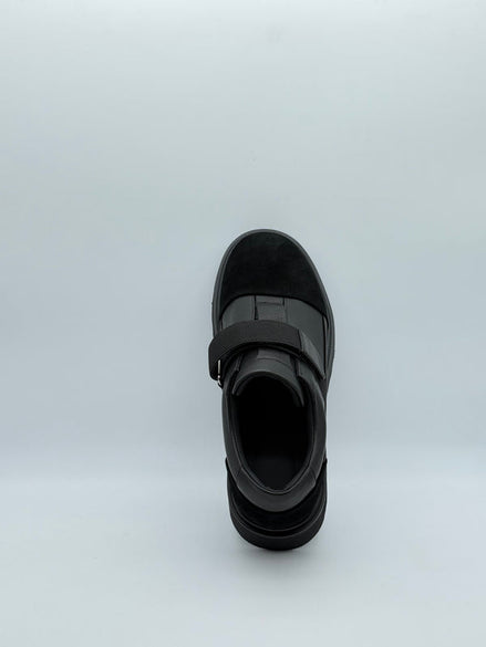 Leather & Suede Velcro Casual Shoe