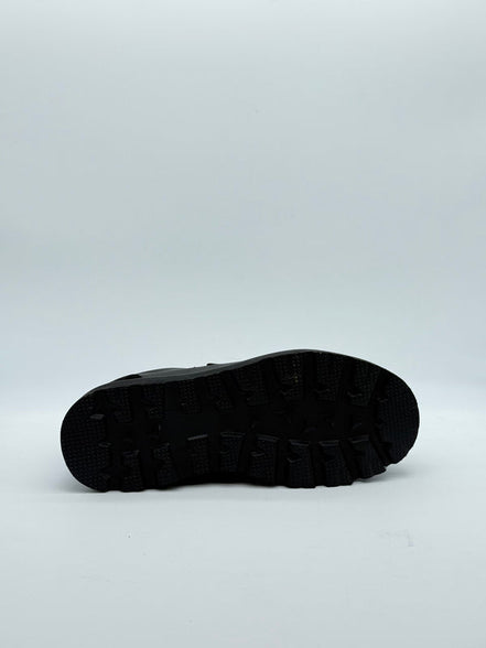Leather & Suede Velcro Casual Shoe