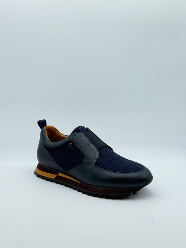 Leather & Wool Blend Slip-On Sneaker
