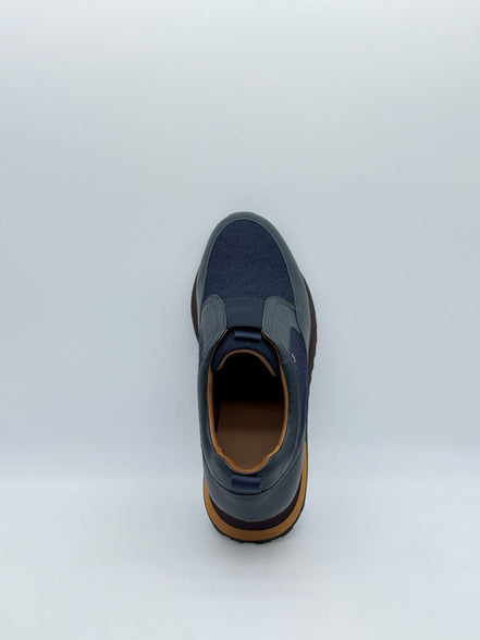 Leather & Wool Blend Slip-On Sneaker