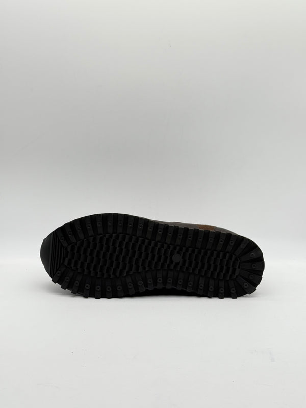 Leather & Wool Blend Velcro Slip-On