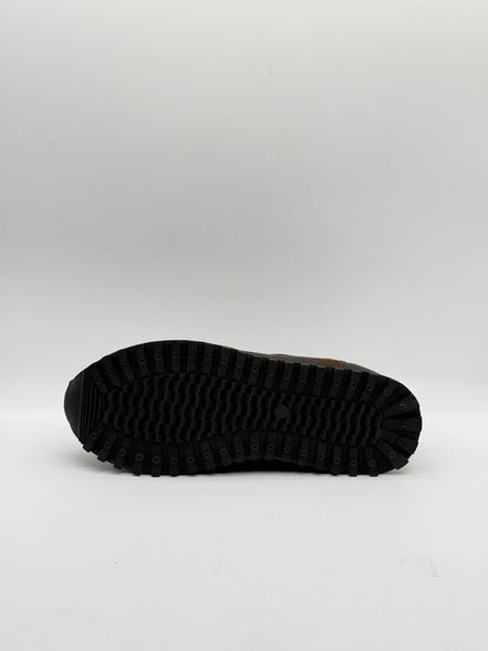 Leather & Wool Blend Velcro Slip-On