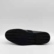 Navy Pebbled Leather Logo Loafer