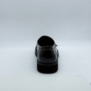 Patent Leather Penny Loafer with Silver Bar