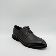 Pebbled Leather Apron-Toe Derby