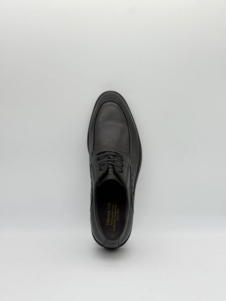 Pebbled Leather Apron-Toe Derby