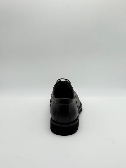 Pebbled Leather Apron-Toe Derby