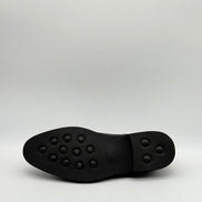 Pebbled Leather Apron-Toe Derby