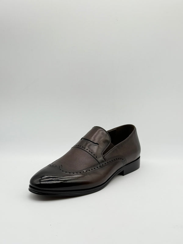 Cowskin Leather Wingtip Brogue Oxford