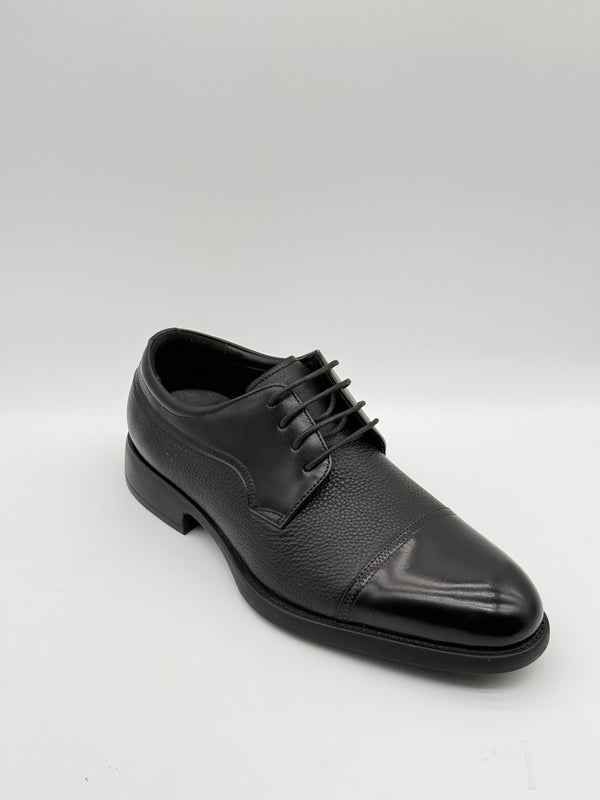 Cross-Grain Leather Cap-Toe Derby