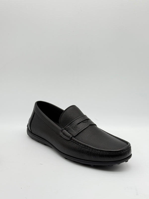 Pebbled Leather Driving Loafer