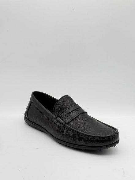 Pebbled Leather Driving Loafer