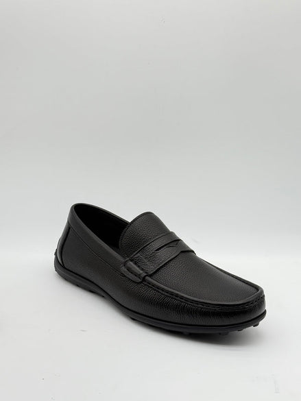 Pebbled Leather Driving Loafer