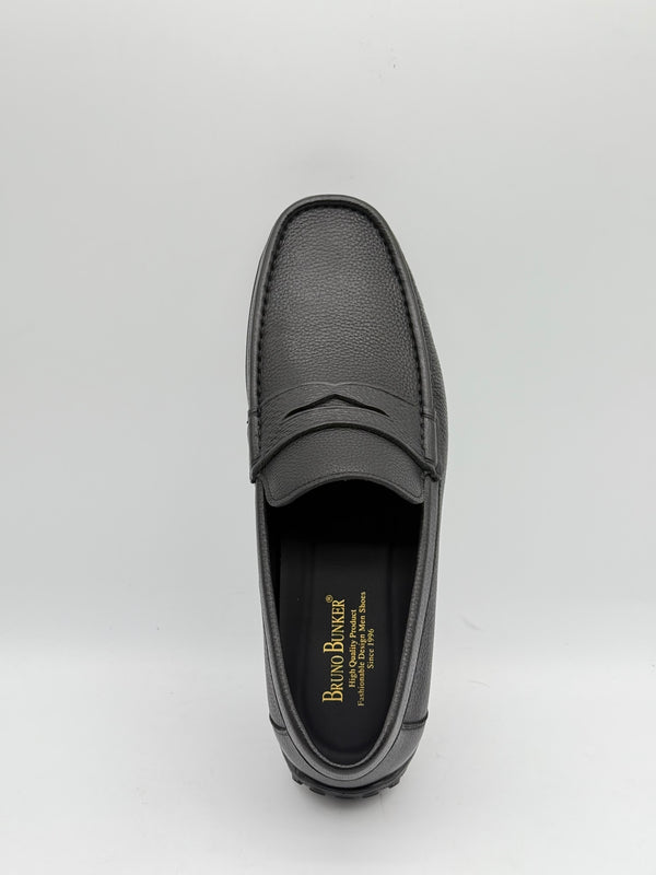 Pebbled Leather Driving Loafer