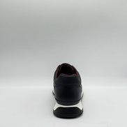 Pebbled Leather Elastic Slip-On Sneaker