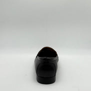 Pebbled Leather Gold Bar Loafer