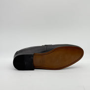 Pebbled Leather Gold Bar Loafer