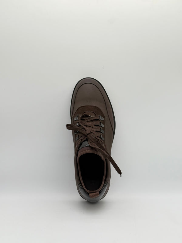 Pebbled Leather Hiking-Style Sneaker