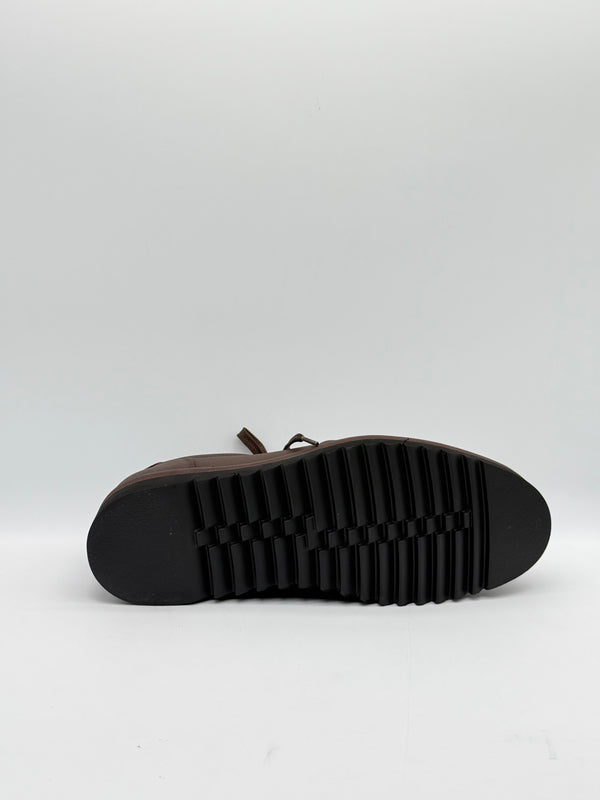 Pebbled Leather Hiking-Style Sneaker