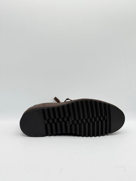 Pebbled Leather Hiking-Style Sneaker