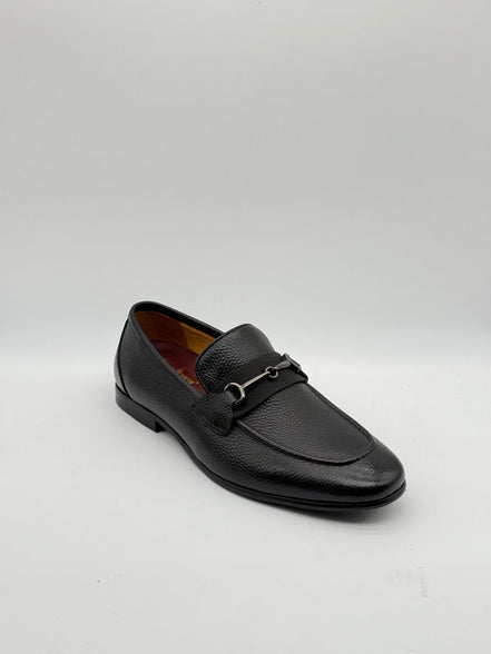 Pebbled Leather Horsebit Loafer