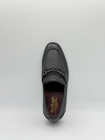 Pebbled Leather Horsebit Loafer