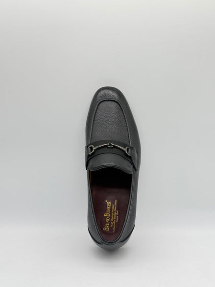 Pebbled Leather Horsebit Loafer