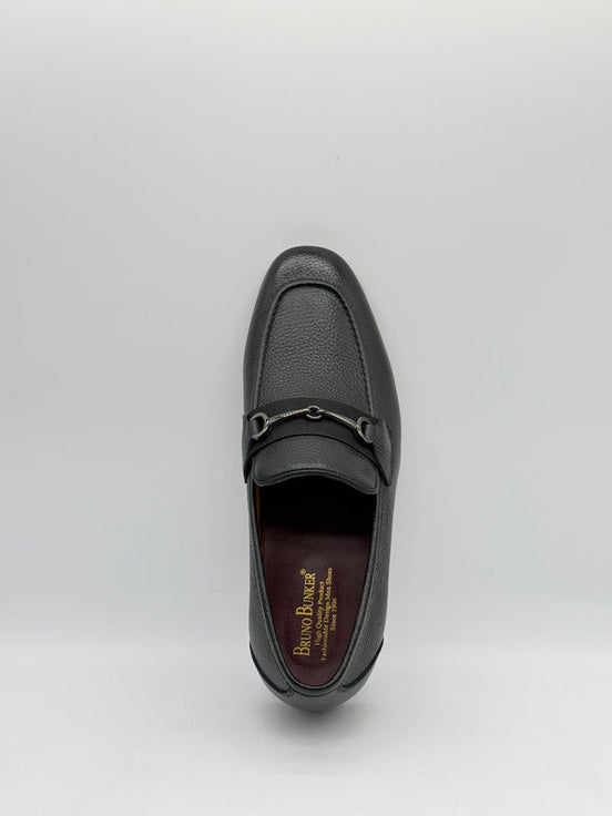 Pebbled Leather Horsebit Loafer
