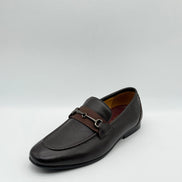 Pebbled Leather Horsebit Loafer