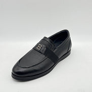 Pebbled Leather Logo Loafer