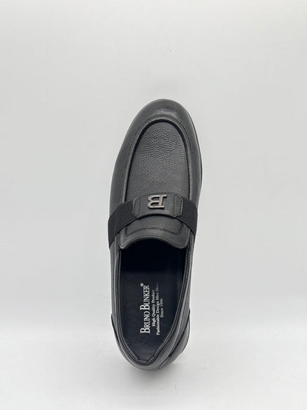 Pebbled Leather Logo Loafer