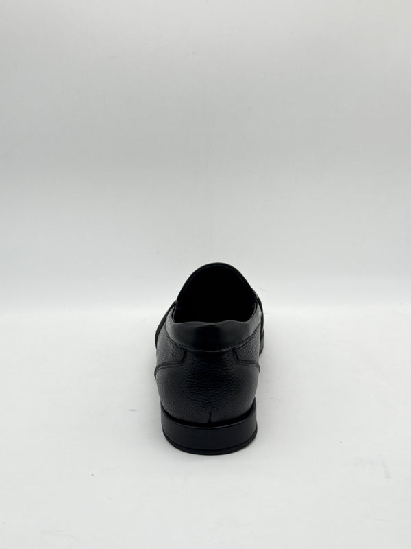 Pebbled Leather Logo Loafer