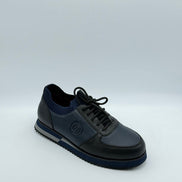 Pebbled Leather Logo Runner