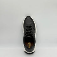 Pebbled Leather Logo Runner Sneaker