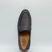 Pebbled Leather Logo Slip-On Loafer